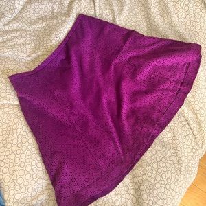 High waist purple skirt .